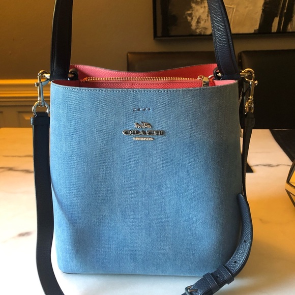 Coach Handbags - 💎Coach Denim Bucket BagHTF/Rare Denim Coach Bucket Bag.